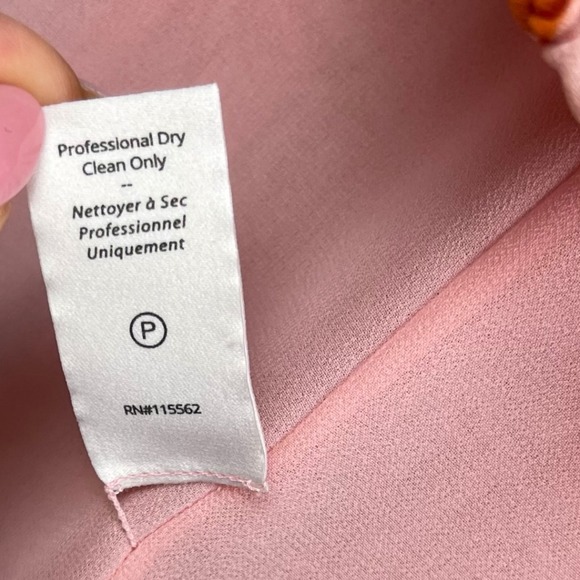 Cinq a Sept-Rika Mini Dress-Billow Sleeve/Animal Print -‎ Pink/Orange-Size 6 - Picture 16 of 16